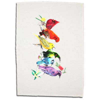 Pride Birds Cotton/Linen Tea Towel Thumbnail